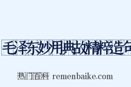 毛泽东妙用典故精粹造句是什么意思的图片